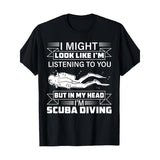 Scuba Diving Ocean Swimmer Lover Underwater Diver T-Shirt 100% Cotton - Made in USA