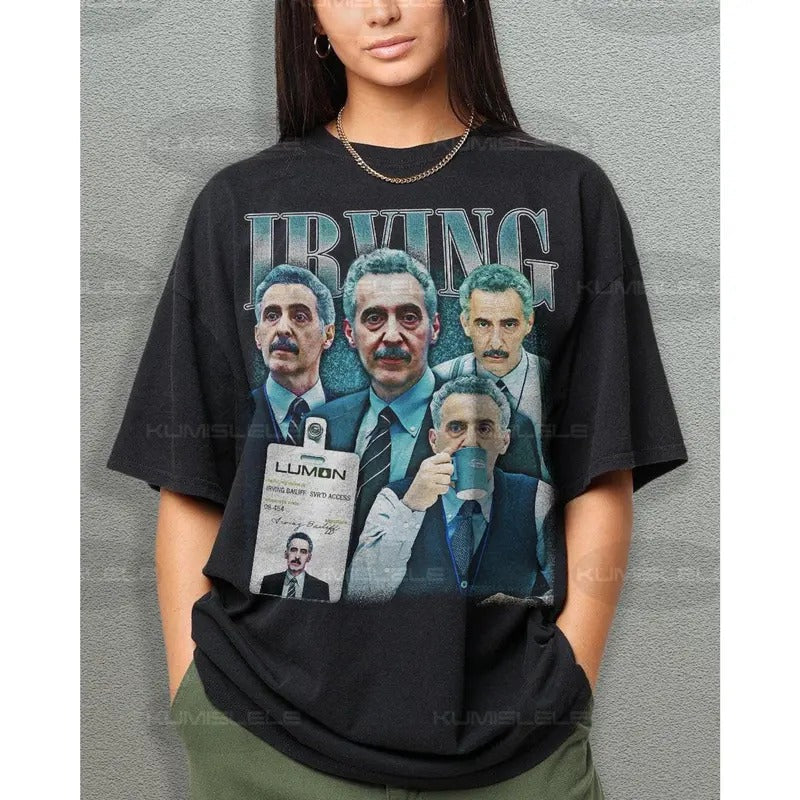 Severance Irving B Shirt, Severance Graphic Tee, Vintage Style Unisex Cotton Graphic Tee, Gift for TV Lover, Lumon, Macrodata Refinement tee