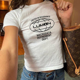 Severance Lumon Macrodata Refinement Shirt Lumon Industries Sci-Fi Baby Tee United in Severance Inspired Innie Outtie Retro Vintage tee