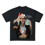 Sexy Redd Ghetto Superstar Santa Hat Tee Shirt Graphic Merry Christmas
