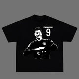 Shadow Series Robert Lewandowski T-Shirt, Ronaldo Vintage Tee, Unisex Soccer Shirt, Sport Graphic Tees, Menswear Womenswear Streetwear