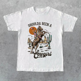 Should A Been A Cowgirl T-Shirt, Retro Cowgirl T-Shirt, Western Graphic Tee, Cowgirl Tshirt, Gift for Her, Gift for Him, Gift for Friend
