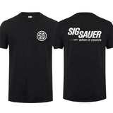 Sig Sauer When It Counts 2 Sided T-shirt - Army Military Gun Lovers Nature Hunting Enthusiast Outfit Gift For Men And Women Dad Cotton Menswear