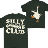 Sill Goose Club Tshirt- Double Side - Vintage Tee - For Her - For Him - Duck Shirt , GIFT for Men - Gift For Classic Cotton tshirt for women