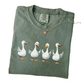 Silly Goose Comfort Colors Shirt, Geese Crewneck T-Shirt, Silly Goose T-Shirt, Funny Tee, Bird Shirt, Duck Silk Summer Cotton Fabric Menswear Top