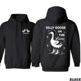 Silly Goose On The Loose Hoodie,  Fun And Quirky Graphic With Cowboy Boots and Hat, Perfect for Playful Days, For Men, For Women