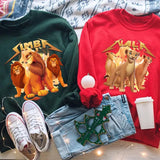 Simba and Nala Couple Couple Sweatshirt, Cute Cartoon T-Shirt, Valentine Movie Hoodie Shirt, Lion king