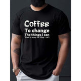 Slogan Print T Shirt, Tees For Men, Casual Short Sleeve T-shirt For Summer Made in USA