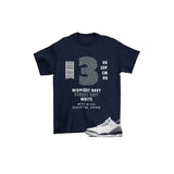 Sneaker Label Shirt to Match Jordan 3 Retro Midnight CT8532-140 Cotton Casual Crew Neck Slim-fitting Plain Floral Striped Black Collar Menswear Halloween Outfit Sheer Short Sleeve Stylish