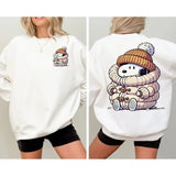 Snoopyy Two Sides Tshirt Sweatshirt Hoodie, Freeze Snoopyy Shirt, Funny Christmas Shirt, Cute Dog Lover Gift, Unisex Sweater Pullover Tee