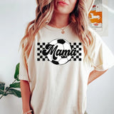 Soccer Mama Shirt, Checkered Mama Shirt, Soccer Game Shirt, Soccer Season Shirt, Soccer Mom Tshirt, Soccer Ball Shirt, Mother's Day Gift