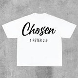 Sopula Casual Chosen Print Short Sleeve Cotton T-Shirt