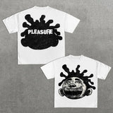 Sopula Pleasure Emotion Big Face Graphic Graphic Cotton T-Shirt