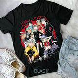 Soul Eater T-shirt,Anime,Death The Kid,Manga,Black Star Graphic Tee Black Shirt
