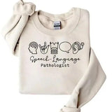 Speech Language Pathologist Sweatshirt, SLP Nurse Sweater, Gift For SLP Hoodie Long Casual Classic Cotton Fitted