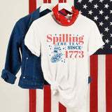 Spilling Tea Since 1773 Tee Patriotic Usa T Shirt Hoodie Sweater Spilling The Tea 4th Of July Shirt Usa Celebration Shirt Independence Day Outfit