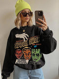Spook Show Sweatshirt  90s Grunge Vintage Halloween Crewneck Cult Classic Horror Fright Night Monster Mash Hoodie Frankenstein Shirt