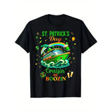 St Patricks Day Matching Cruising And Boozing Drinking T-Shirt Made in USA