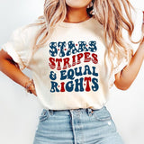 Stars Stripes And Equal Rights Shirt, Retro 4th Of July T-shirt, Liberal American Sweatshirt, Patriotic Women Gift, Feminist American Shirt