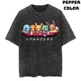 Starter Friends Vintage Graphic Tees, Pokemon T-Shirt, Pokemon Shirts, Pokemon Stuff, Unisex Anime Manga Shirt Top Menswear Womenswear Streetwear