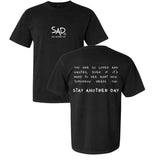 Stay Another Day Message Screen T-shirt - Mental Health Awareness Clothing, Unisex Tshirt, Athletic Vibe, Casual Cotton T-Shirt Crewneck Fabric