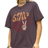 Stay Groovy Retro Style Shirt Women's Fashion Relaxed T-Shirt
