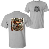 Straight Up Southern Duck Hunting T-Shirt - DRG Hunting Dog Graphic Tee for Outdoor Adventure, Comfortable and Stylish Casual Wear for Hunting Fans