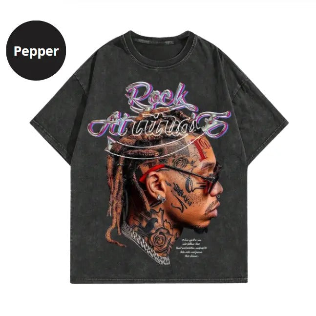 Street Life Men's Hip-Hop Printed Washed Distressed T-Shirt , Sweatshirt, Hoodie Size S- 3XL,Gift For Women Top Womenswear Underwear Humen, Underwear Tshirt Lady Streetwear Human Shortsleeve Shoe Tropical Round Neck