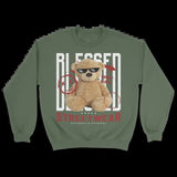 Streetwear Blessed Bear - Oversized Sweatshirt - Comfortable 100% Cotton - Graphic Sweatshirt  Menswear
