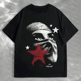 Streetwear Graphic T-Shirt Masked Face My Starlight Oversized Tee for Men Women