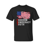 Subtle Political Freedom Democracy & Truth American Patriot T-Shirt, For Men, For Women, Menswear