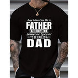 Summer Men's Front Printed Short Sleeve T-Shirt Top Comfortable Breathable Fabric Casual Sport Style Father, 1 pc, 100% cotton T-shirt Made in USA