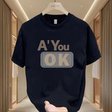 Summer Pu Shuai 2025 Short-Sleeved T-shirt Fashion Brand round Neck Loose Cotton Casual All-Matching Printed Top