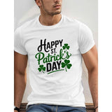 [Summer St. Patrick's Day Tee] St. Patrick's Day Men's T-Shirt - Breathable Cotton, Casual Short Sleeve, Crew Neck, Machine Washable - Summer Essential Made in USA