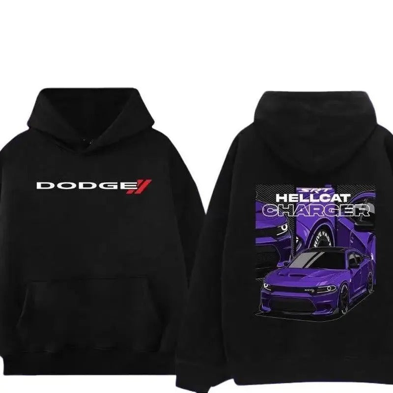 Dodge Hellcat Charger Premium T-shirt/Hoodie/Sweatshirt, 100% Cotton, Classic Fit, Available in Multiple Colors, Eco-Friendly, Machine Washable