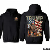 Retro Trum Hunting With Bush Light Beer Hoodie/T-Shirts - Trum and Your Hunt Deer Hoodie/T-Shirts Vintage for Men and Women, Gift for Trum Supporter
