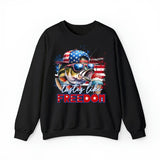 Tastes Like Freedom Sweatshirt, 4th of July Sweatshirt, Bass Fishing Sublimation Sweatshirt, 4th of July Bass Fishing Shirt, Fourth of July Sweatshirt