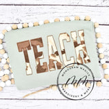 Teach Cow Print Sweatshirt