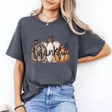 Thankful Thanksgiving Shirt. Casual Fall Softstyle Unisex T-Shirt. Cute Graphic Tee