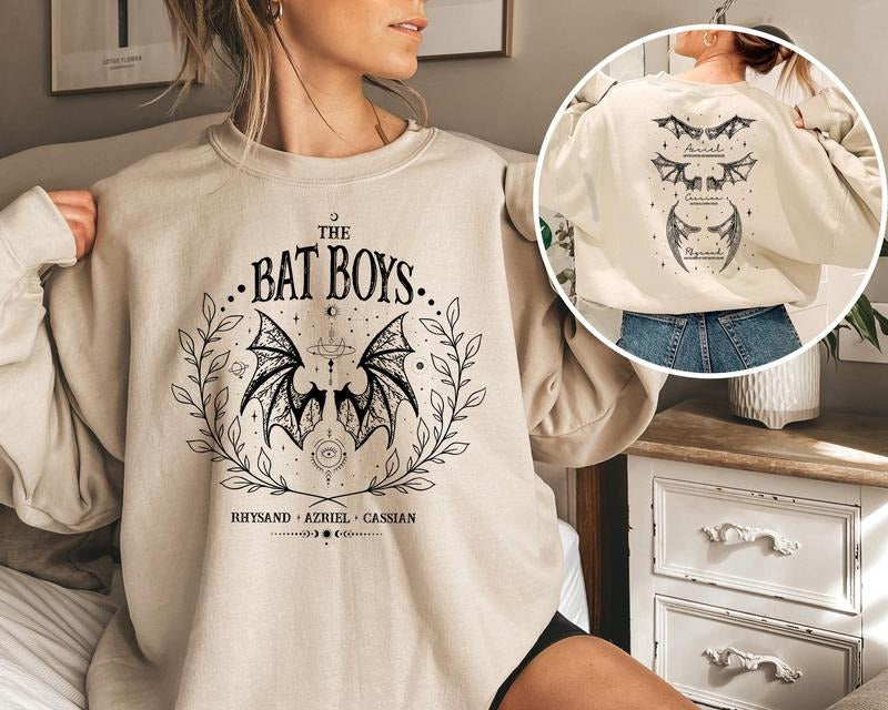 The Bat Boys Shirt, Vintage Acotar Bookish Sweatshirt, The Night Court Illyrians, A Court of Thorn and Roses Rhysand Cassian Azriel