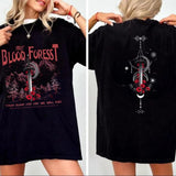 The Blood Forest Shirt, From Blood And Ash, Poppy Casteel, Poppy Castle Da'neer, Flesh And Fire, Fbaa Bookish Merch, Romantasy Bookish Pullover Tee