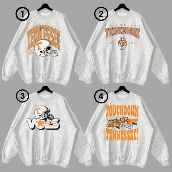 The Collection of Vintage Tennessee Volunteers Crewneck Shirt, Tennessee Vols 90s Pull Over Shirt, Vintage Graphic Tees