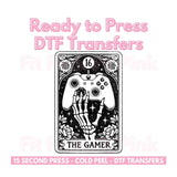 The Gamer Tarot Card Distressed DTF Transfers Ready to Press Direct to Film - Trendy Vintage Transfers for Gamers 9.5"w x 14.25"h