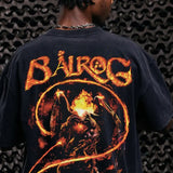 The Lord Of The Rings Barlog Vintage T-Shirt Sweatshirt Trending Movie Shirt Menswear Womenswear Streetwear Movie Fans Graphic Casual Crewneck Cotton