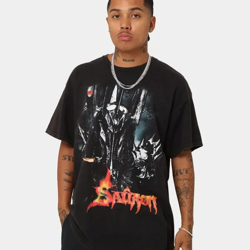 The Lord Of The Rings Sauron Vintage T-Shirt Trending Movie T shirt Vintage 90s Shirt for Movie Fans Casual Menswear Lightweight Fabric Top