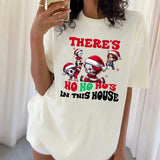 Theres Ho Ho Ho's In This House Christmas Shirt, Movie Characters Shirt Soft For Men Women, Funny Christmas For Gift Party, Cotton Tee Fabric Top