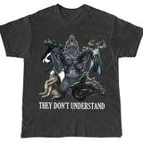 They Don't Understand Alpha Wolf Shirt, Unhinged Sigma Wolf Meme, Litterally Me Shirt Classic Cotton Top