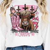 This Heifer Loves Jesus DTF Transfers - THIS IS NOT A SHIRT