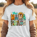 This Mama Prays Christian T-Shirt Casual Style Crew Neck Short Sleeve T-Shirt Tops Trendy for Unisex