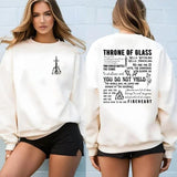 Throne Of Glass 2 Sided T Shirt, Throne Of Glass Hoodie, You Do Not Yield Sweatshirt, Unisex Sweater Pullover Tee